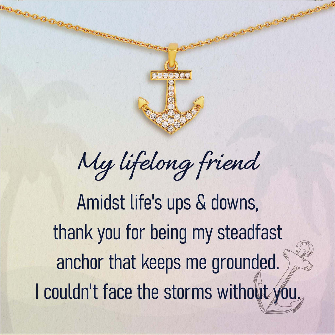 My Lifelong Friend Anchor Necklace