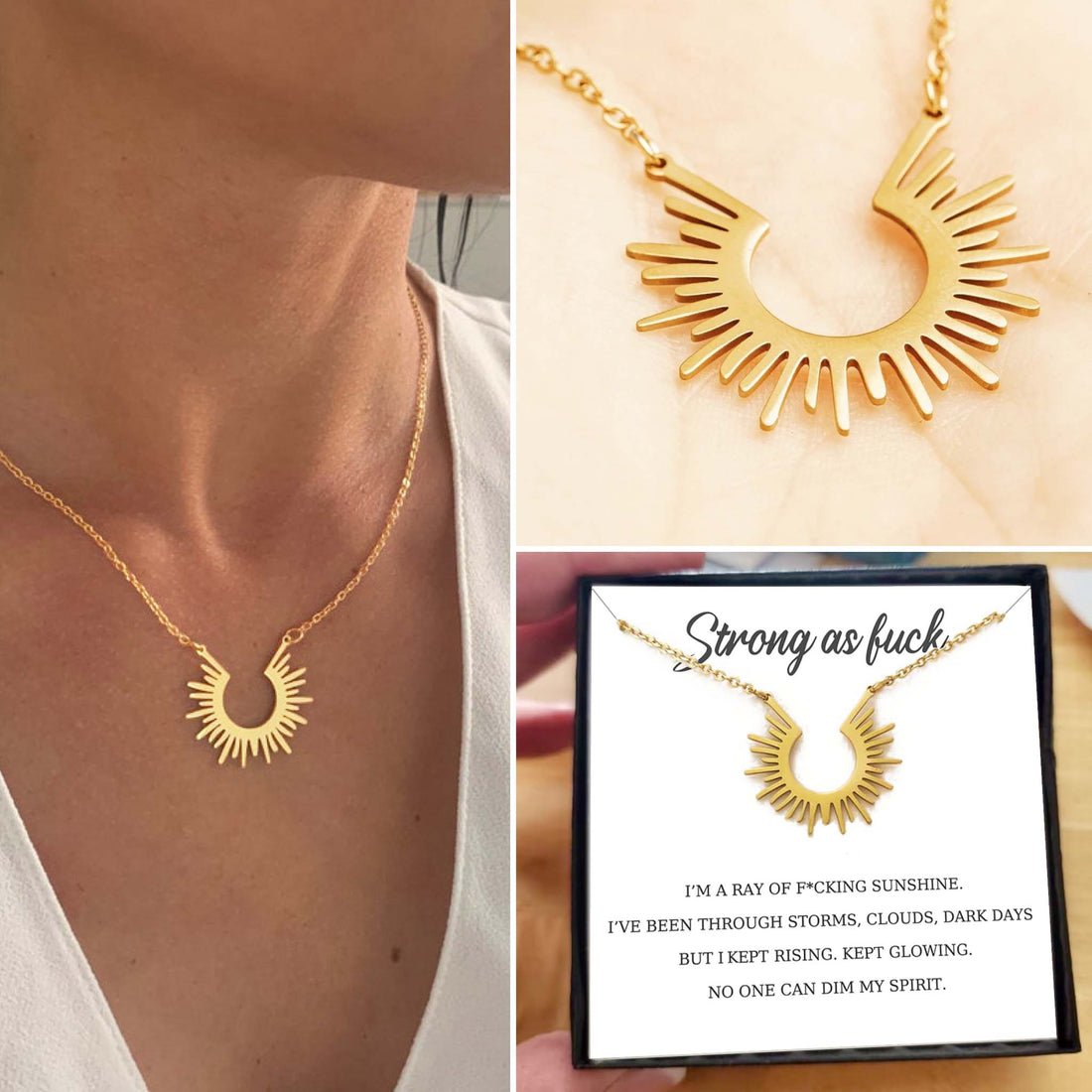 Strong as Fuck Sunshine Necklace
