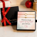 matching heart bracelet set, thoughtful friendship gift, gift-ready
