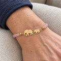 mother and children bracelet, personalized family connection jewelry