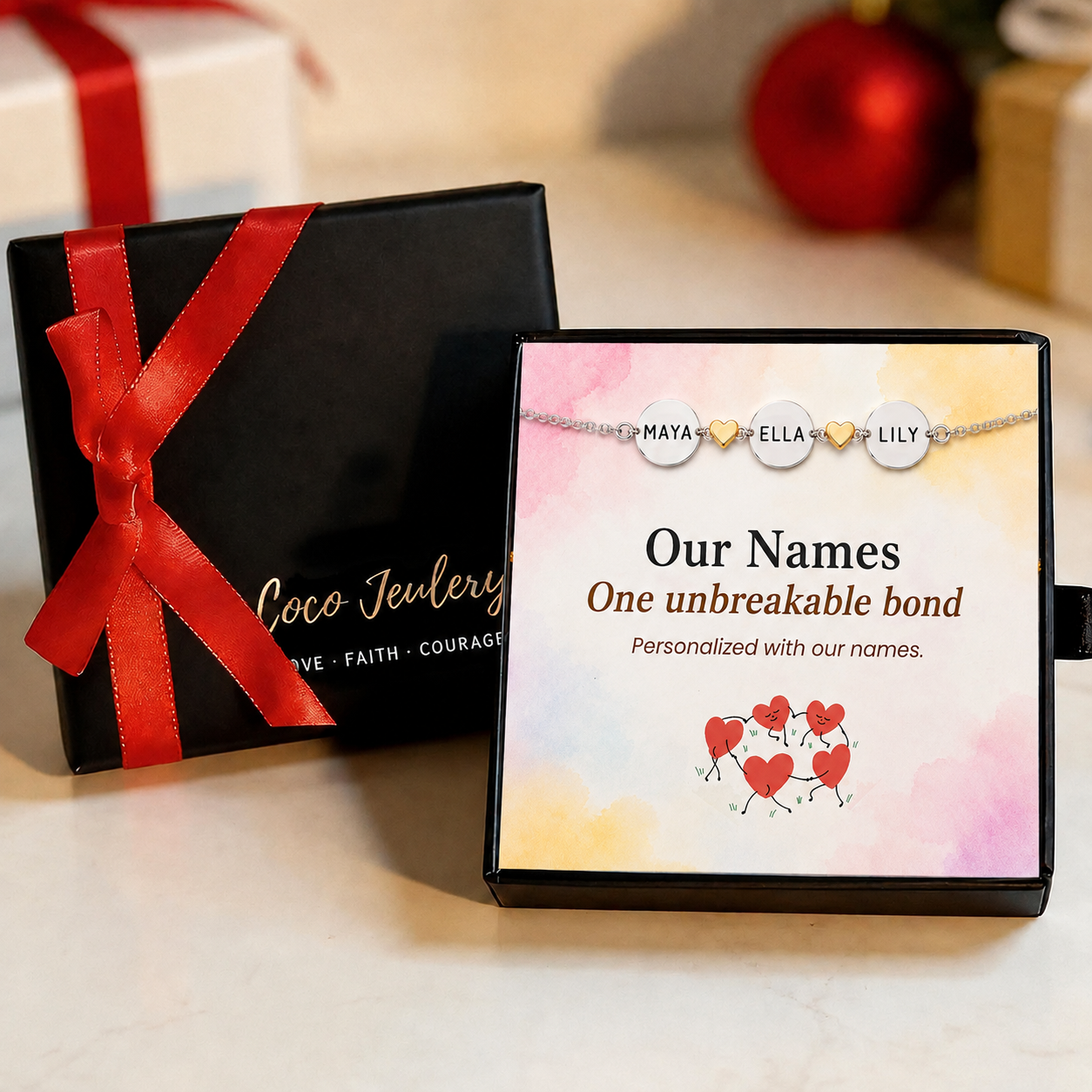 personalized friendship bracelet, chosen sister gift, gift-ready