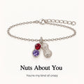 custom peanuts birthstone bracelet, best friend birthstone jewelry