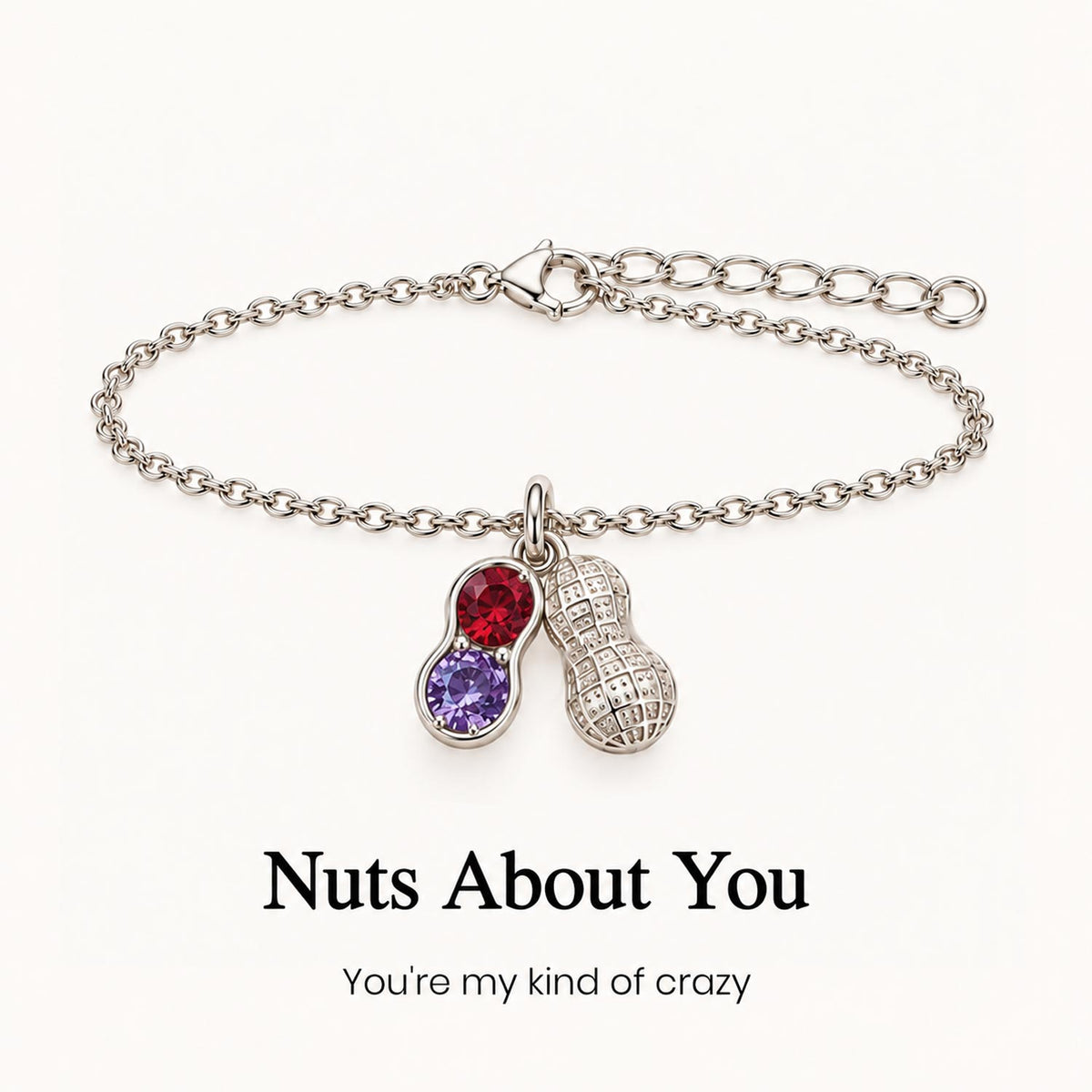 custom peanuts birthstone bracelet, best friend birthstone jewelry