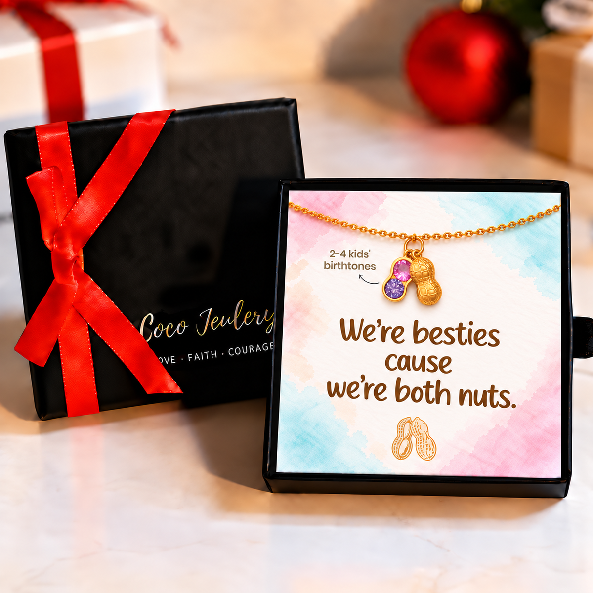 best friend gift bracelet, personalized birthstone jewelry for besties, gift-ready