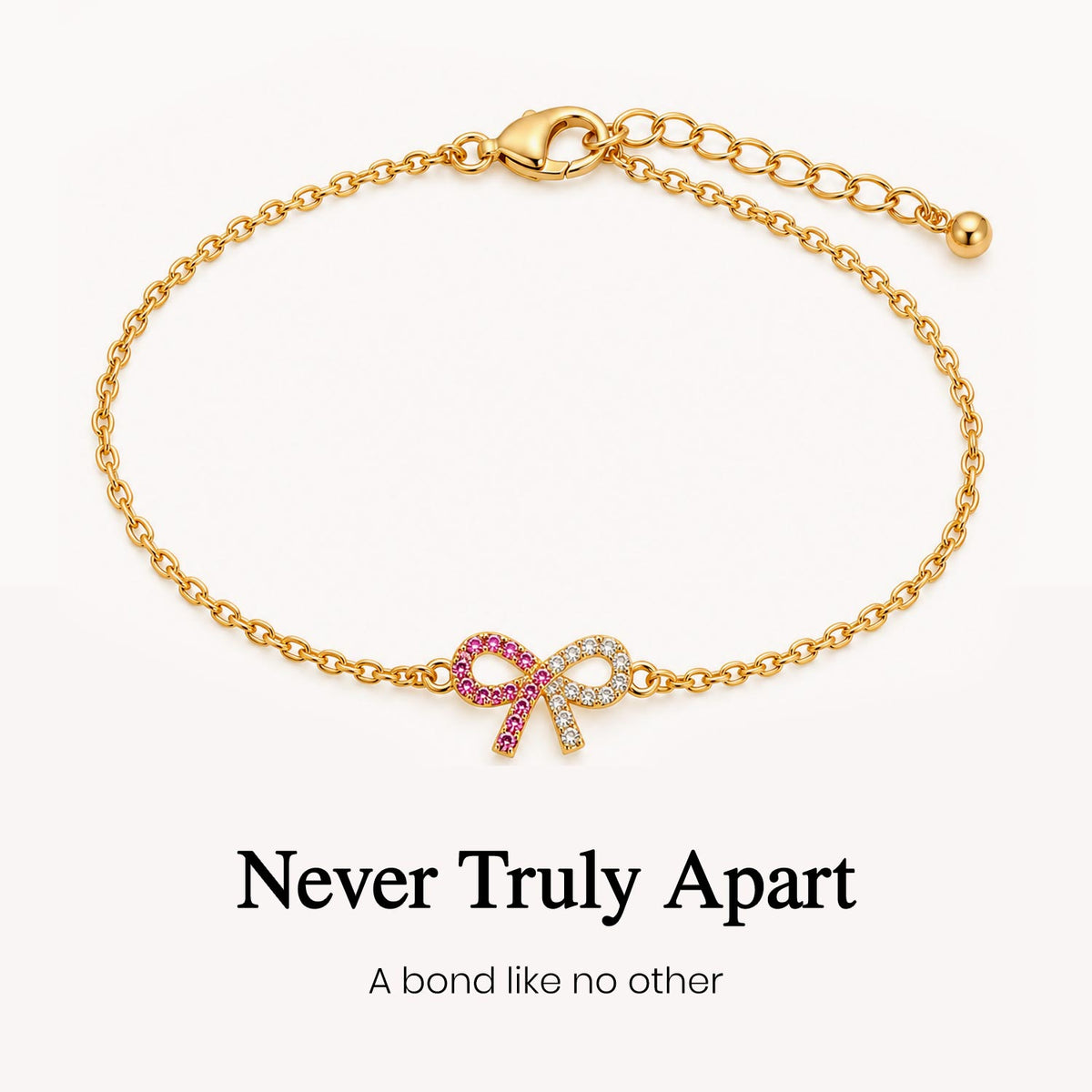 Custom Birthstone Bow Bracelet, symbolic connection jewelry