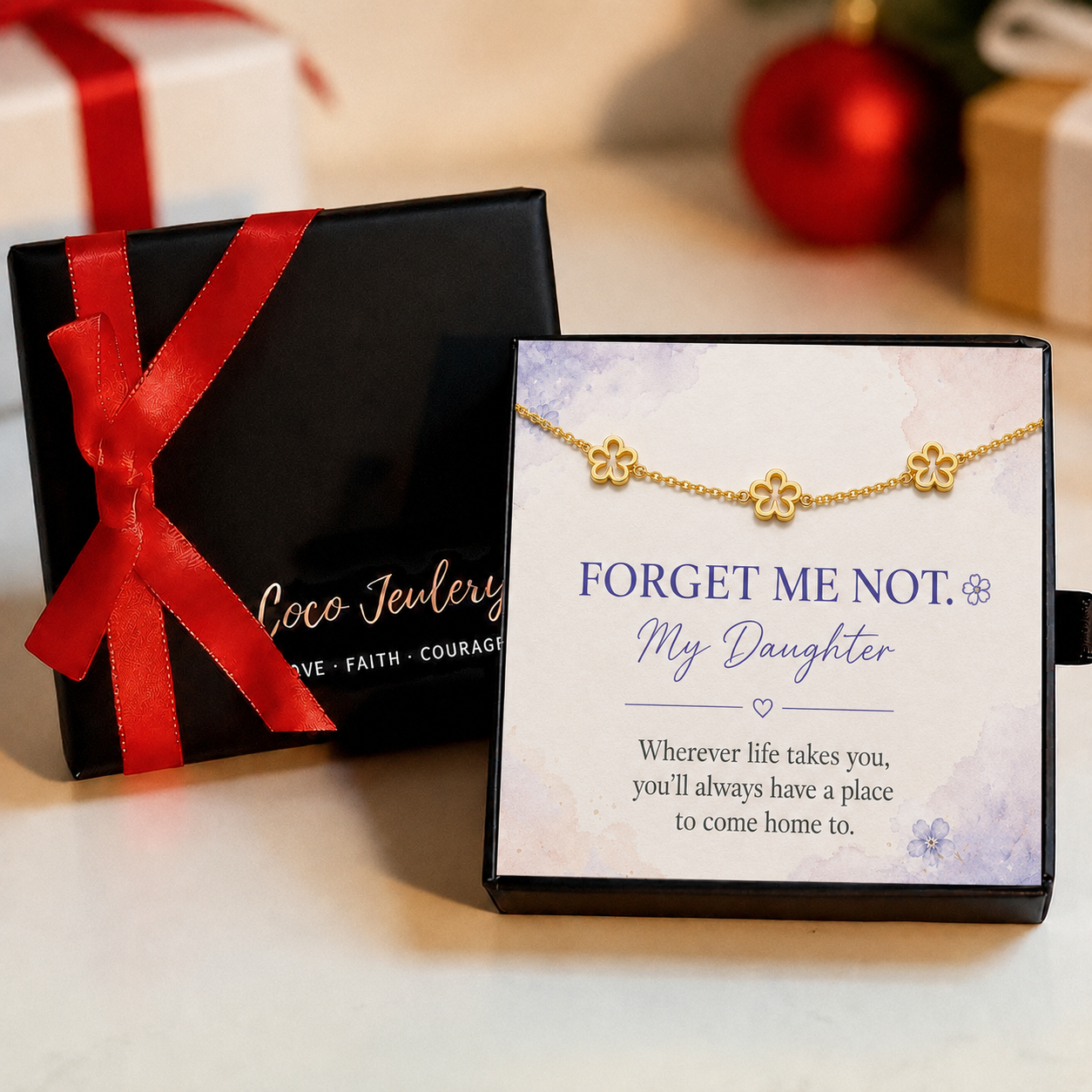 meaningful floral bracelet gift