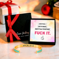 funny statement bracelet gift, bold message jewelry, gift-ready