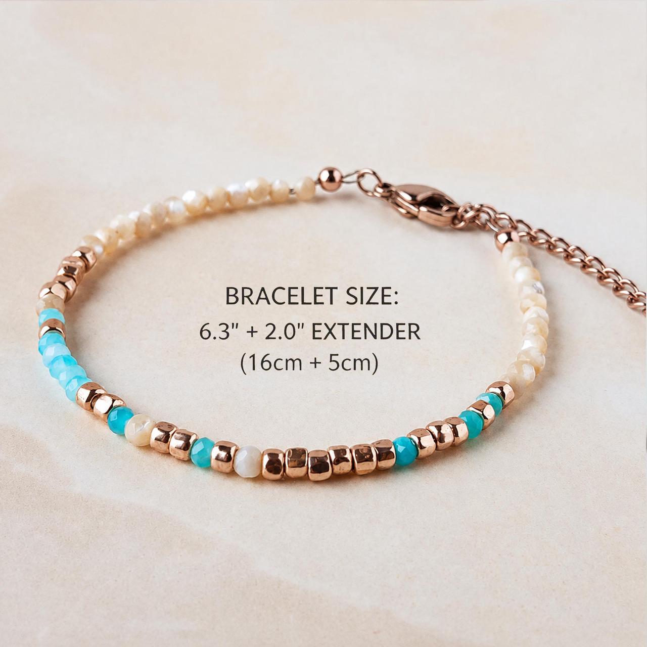 Gemstone 'Strong as Fuck' Morse Code Bracelet | Strength Reminder