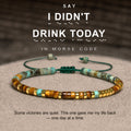 i didn't drink today morse code bracelet, recovery jewelry
