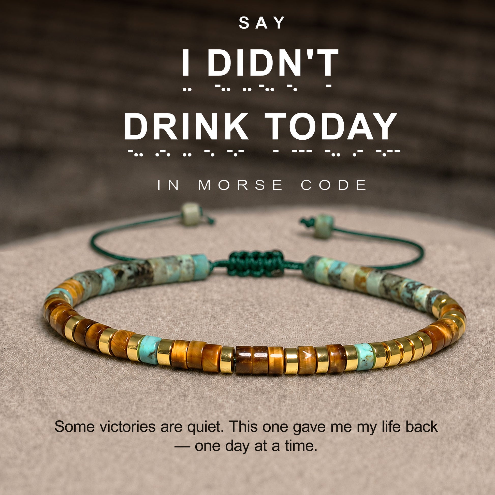 i didn't drink today morse code bracelet, recovery jewelry