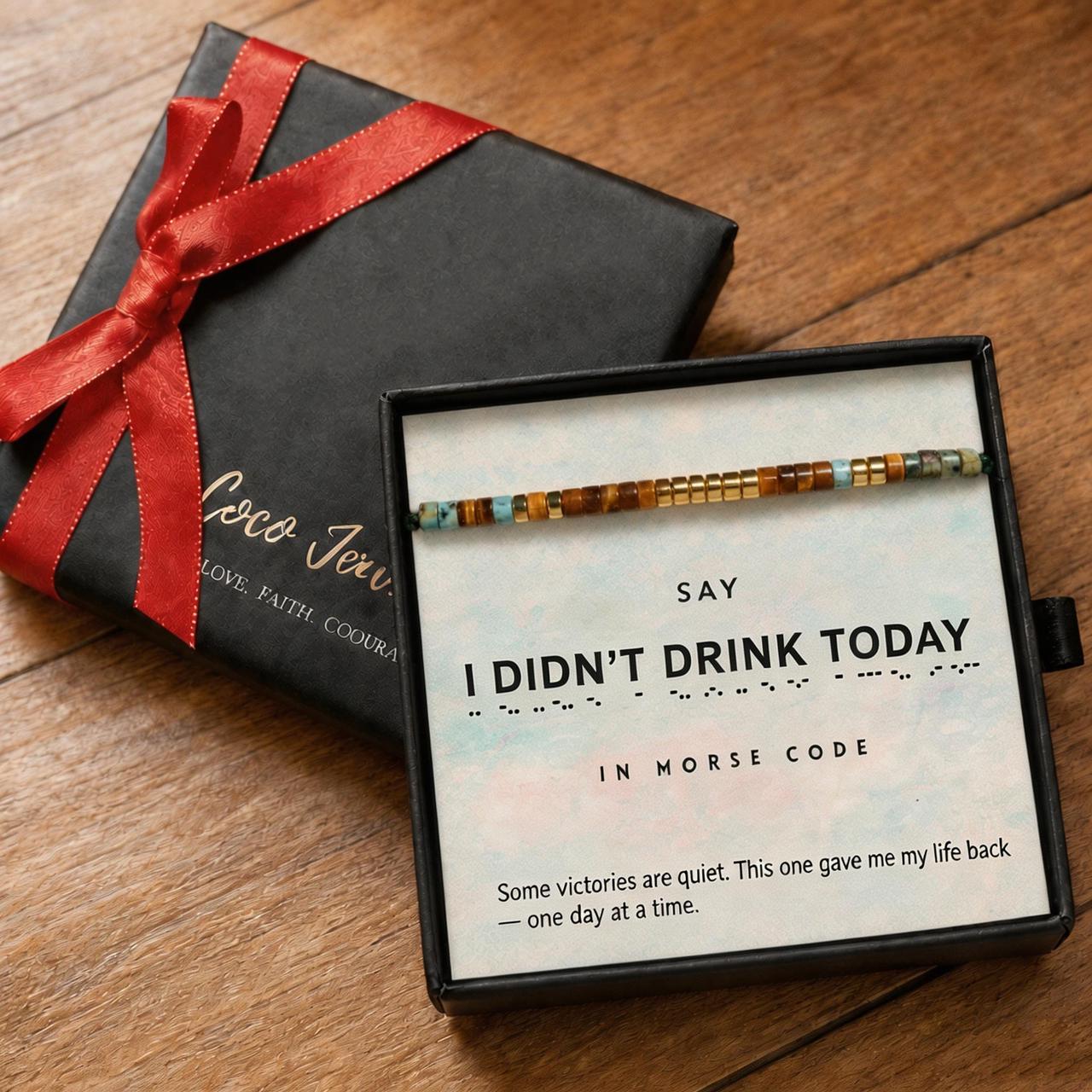 sobriety support bracelet, recovery gift, gift-ready