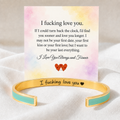 i fucking love you cuff bracelet, hidden message bracelet design