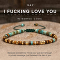 i fucking love you morse code bracelet