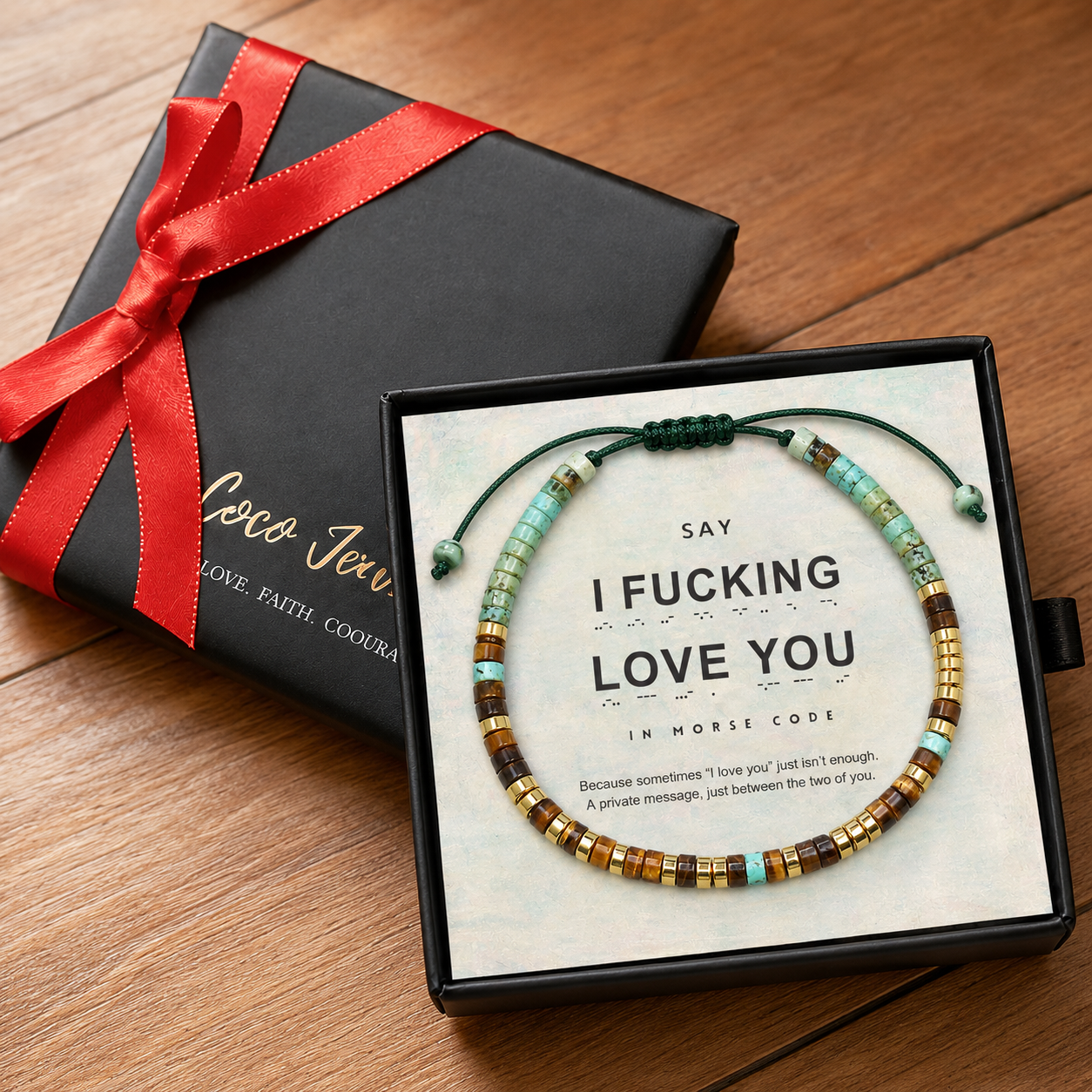 romantic message bracelet gift