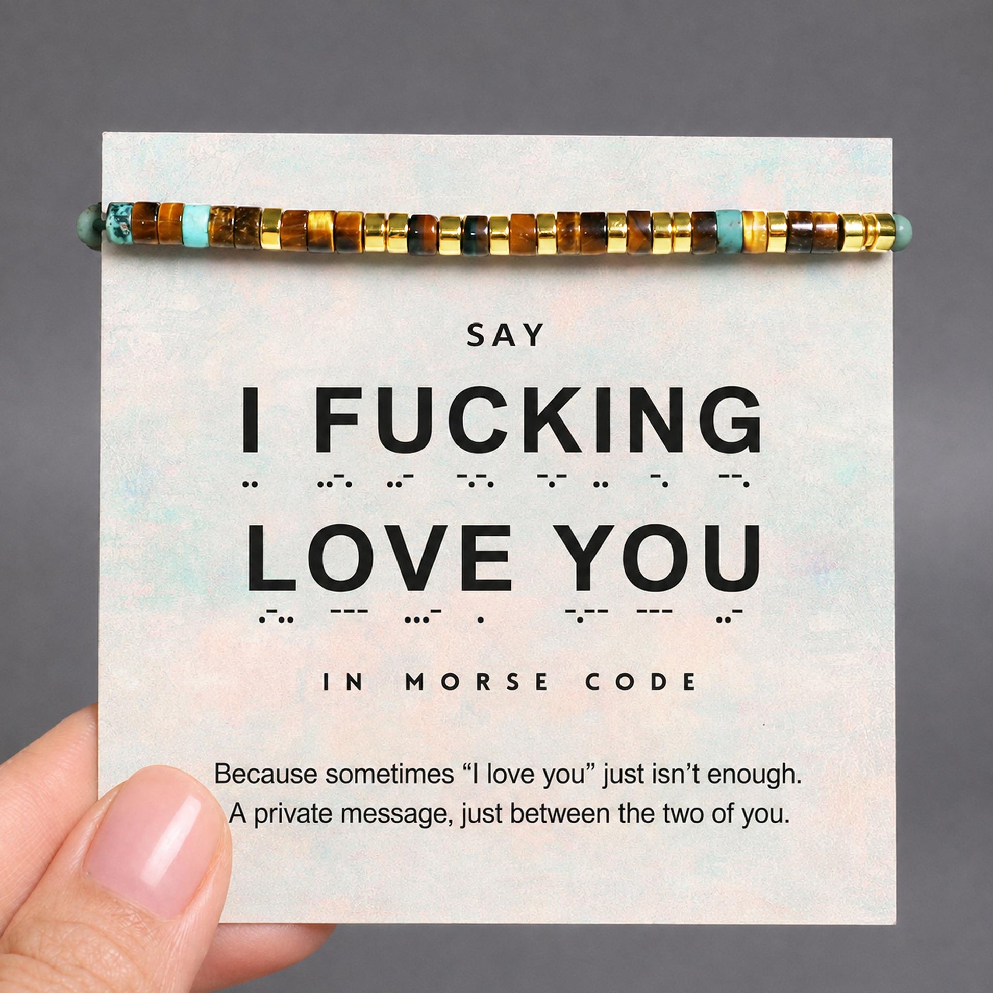 love message morse code bracelet