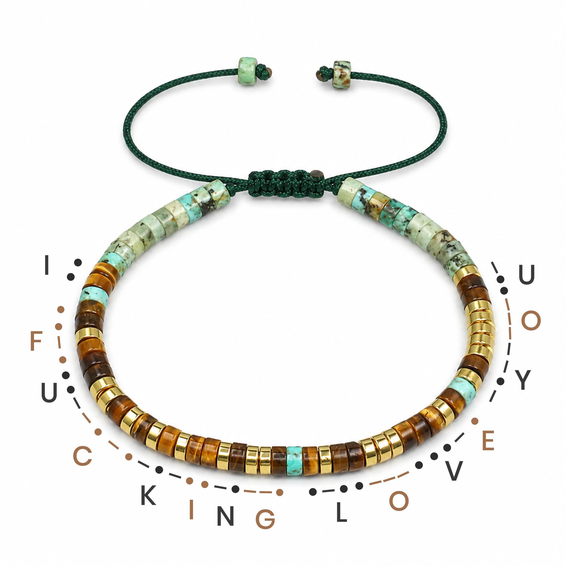 hidden love message bracelet in morse code