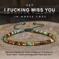 i fucking miss you morse code bracelet, morse code jewelry