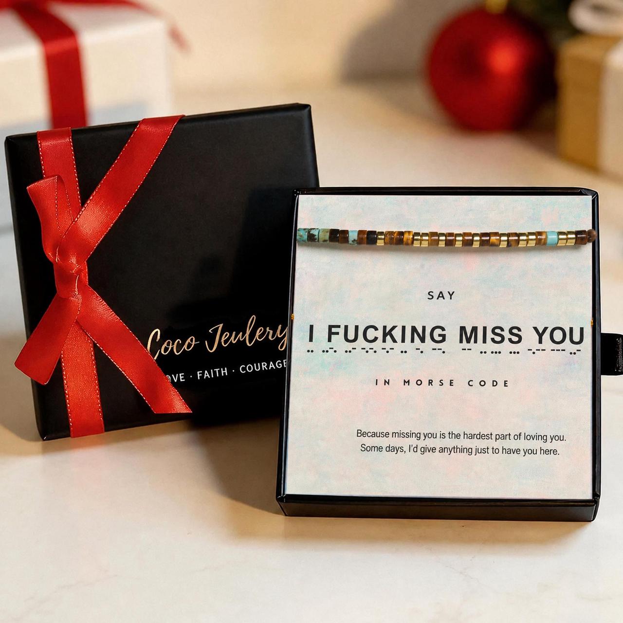 missing you bracelet, sentimental gift, gift-ready