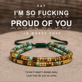 i'm so fucking proud of you morse code bracelet, morse code jewelry