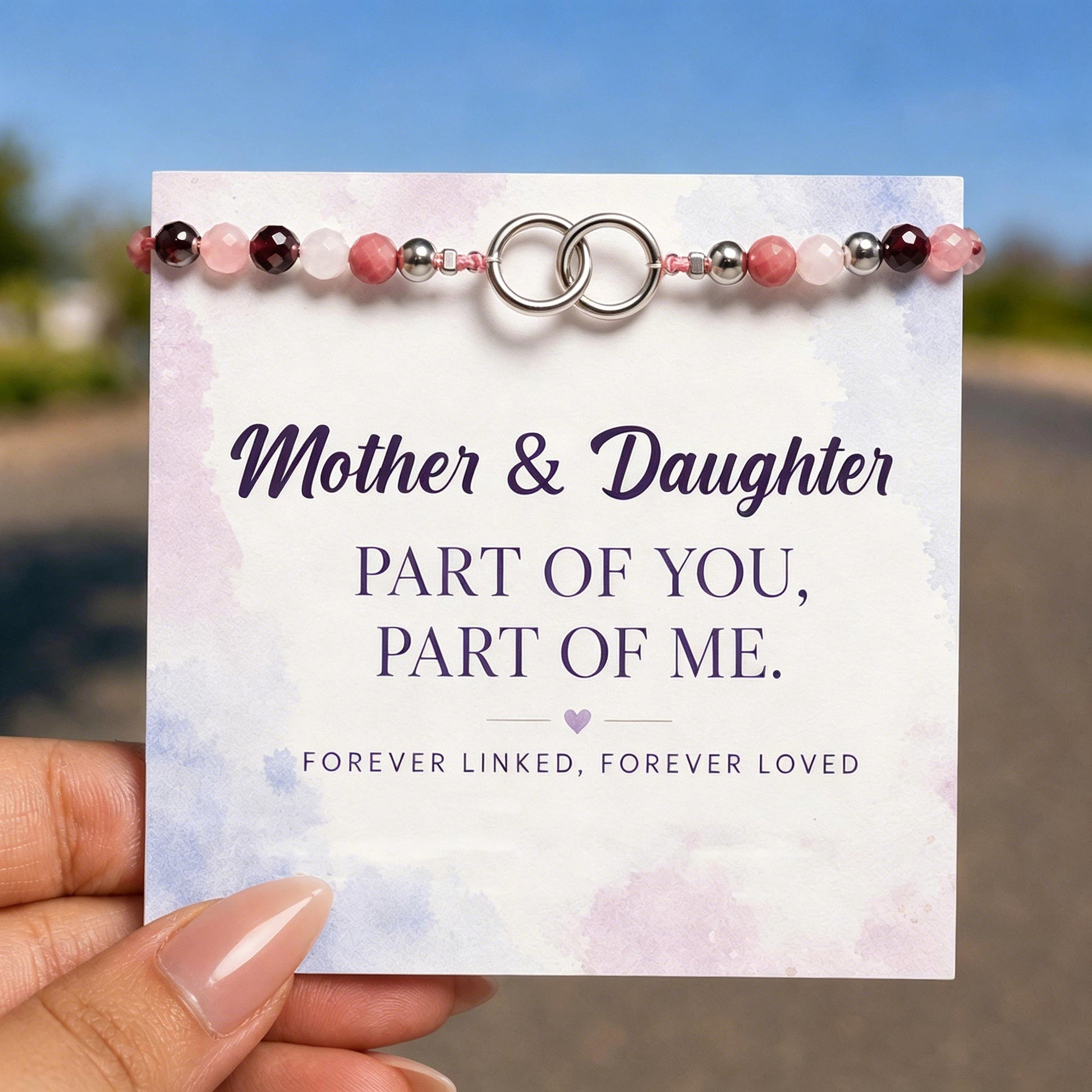 meaningful connection crystal bracelet