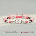 interlocking bracelet with crystal beads