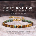 milestone birthday tila morse code bracelet, milestone birthday jewelry