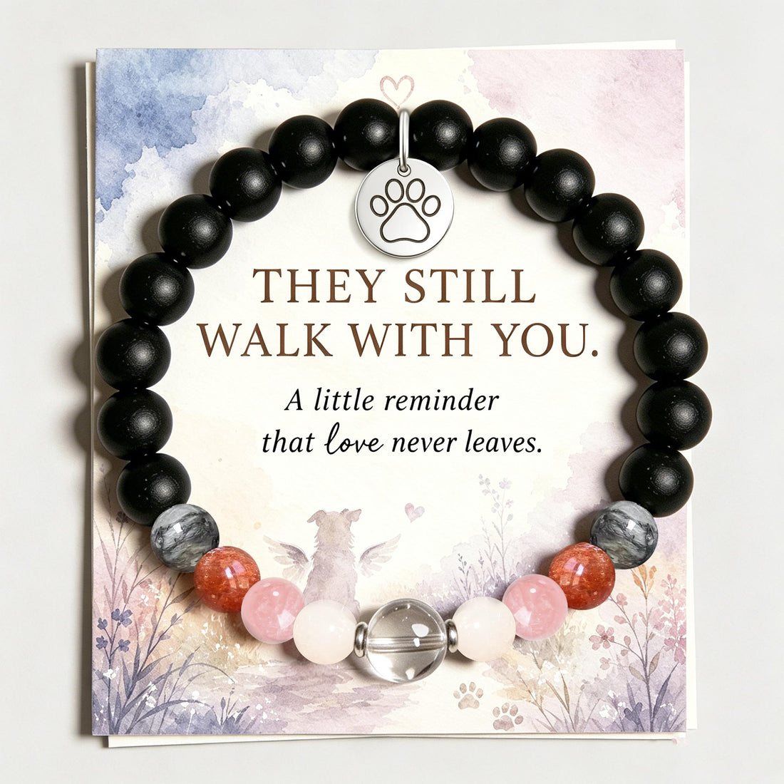 Pawprints On My Heart Crystal Bracelet