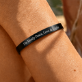 funny mantra cuff bracelet
