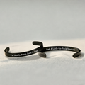 double sided engraved mantra cuff bracelet