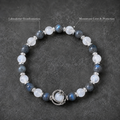 star wheel bracelet with healing crystals