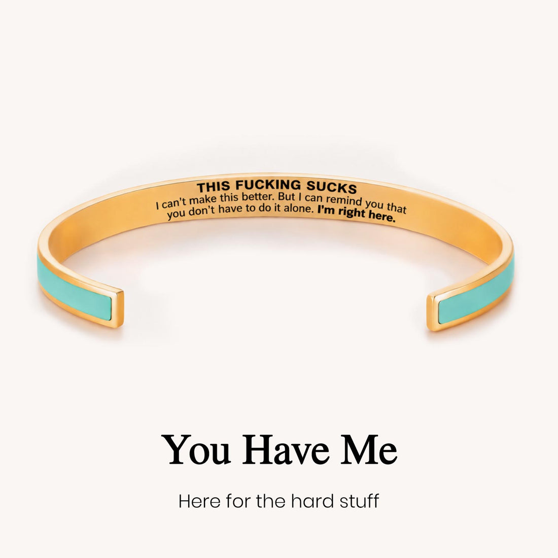 this fucking sucks color cuff bracelet, emotional support jewelry