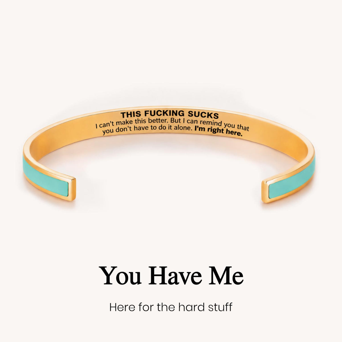 this fucking sucks color cuff bracelet, emotional support jewelry