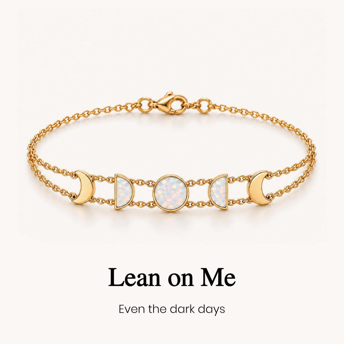 this fucking sucks opal moon phase bracelet, emotional support jewelry