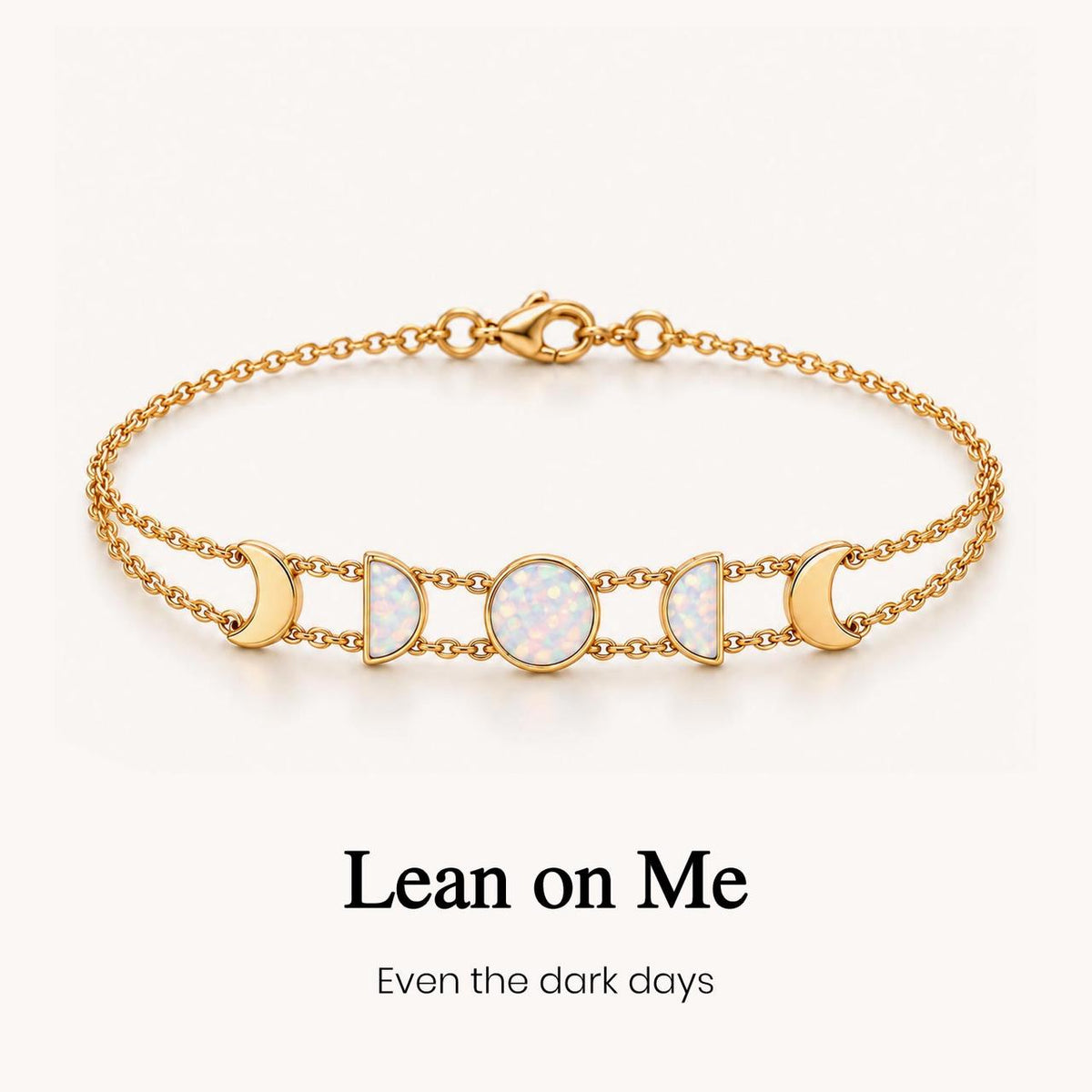 this fucking sucks opal moon phase bracelet, emotional support jewelry
