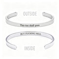 double sided engraved mantra bracelet
