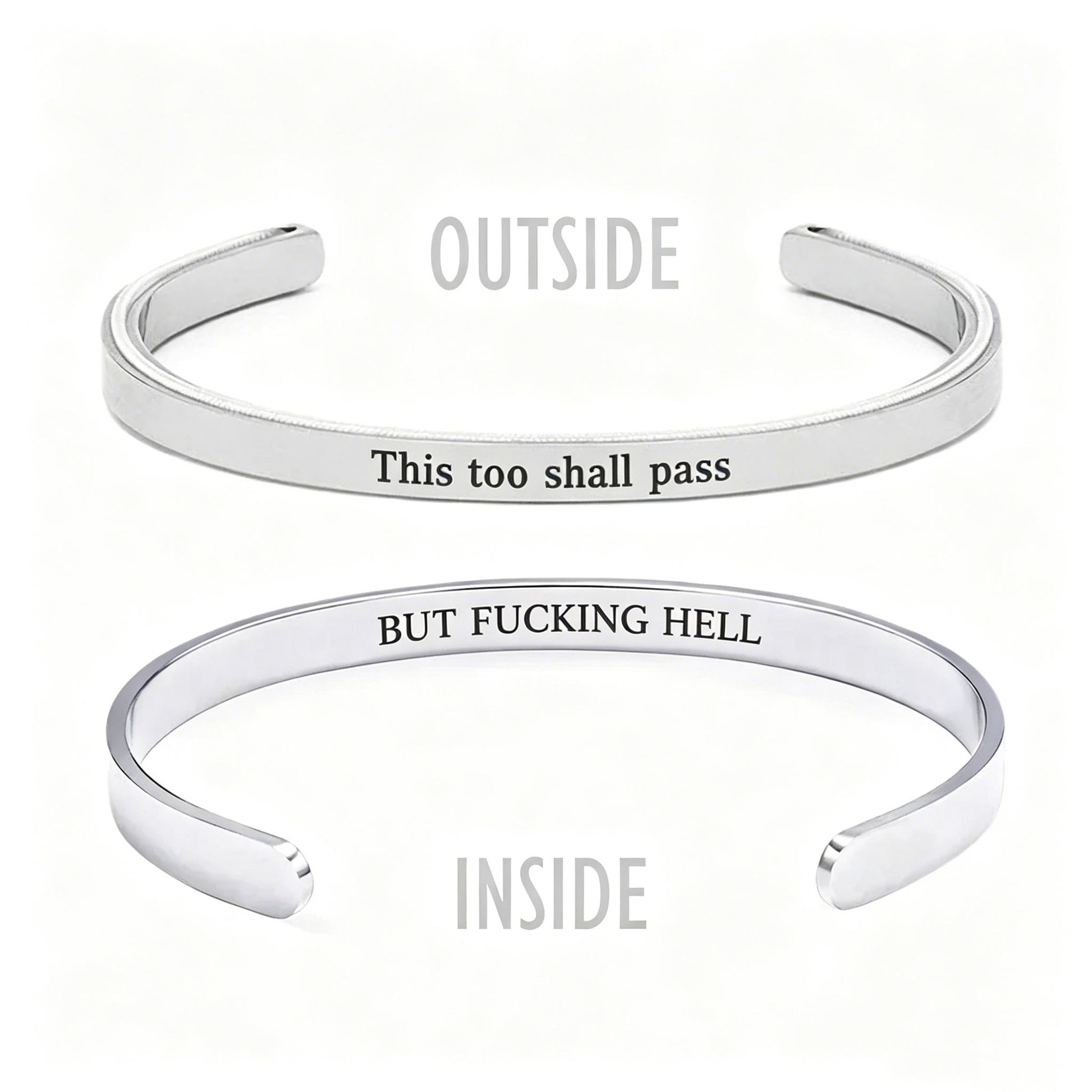 double sided engraved mantra bracelet