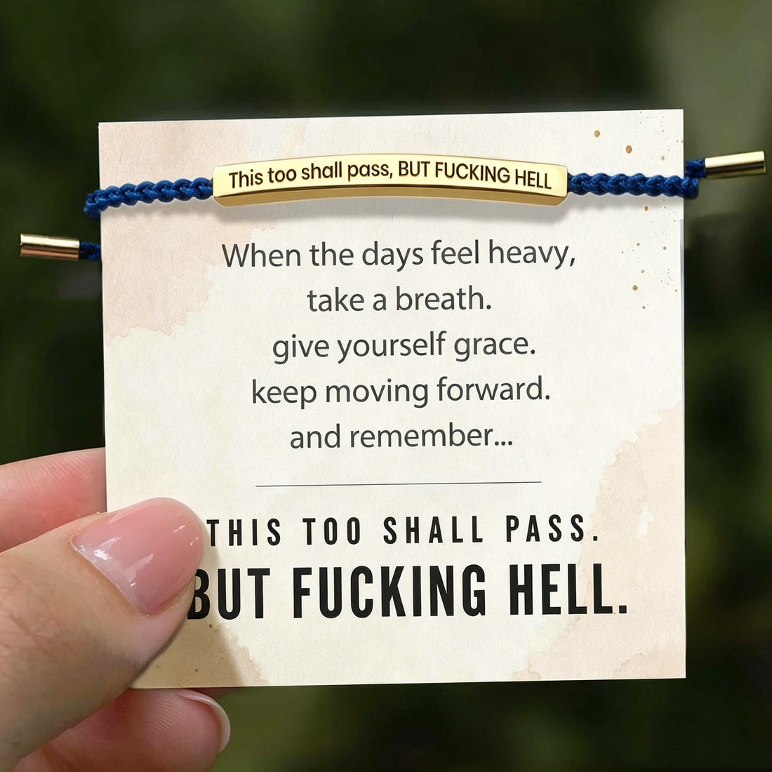 This Too Shall Pass Tube Bracelet