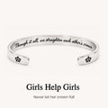 through it all crown mantra cuff bracelet, friendship support jewelry