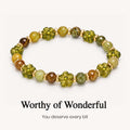 tsavorite flower crystal energy bracelet, daughter and granddaughter gift