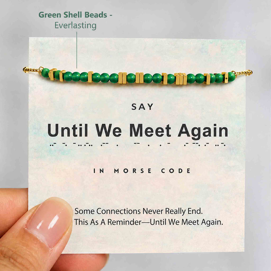 Until We Meet Again Morse Code Bracelet