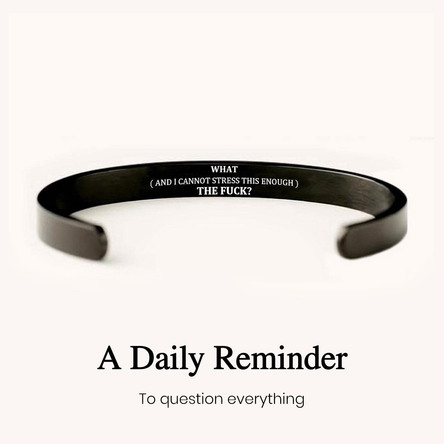 what the fxxk hidden message mantra cuff bracelet