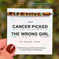 cancer support reminder bracelet, strength and courage message jewelry