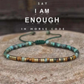 i am enough morse code bracelet