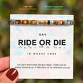ride or die friendship message bracelet, always showing up friendship jewelry