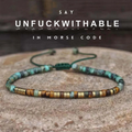 unfuckwithable morse code bracelet