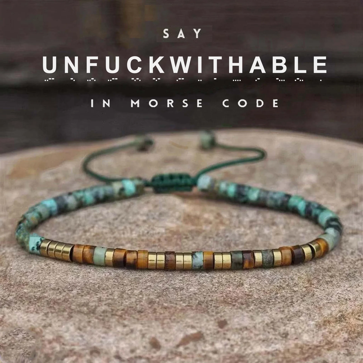 unfuckwithable morse code bracelet