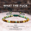 what the fuck morse code bracelet, funny statement bracelet