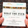 what the fuck hidden message bracelet, funny confusion reminder jewelry