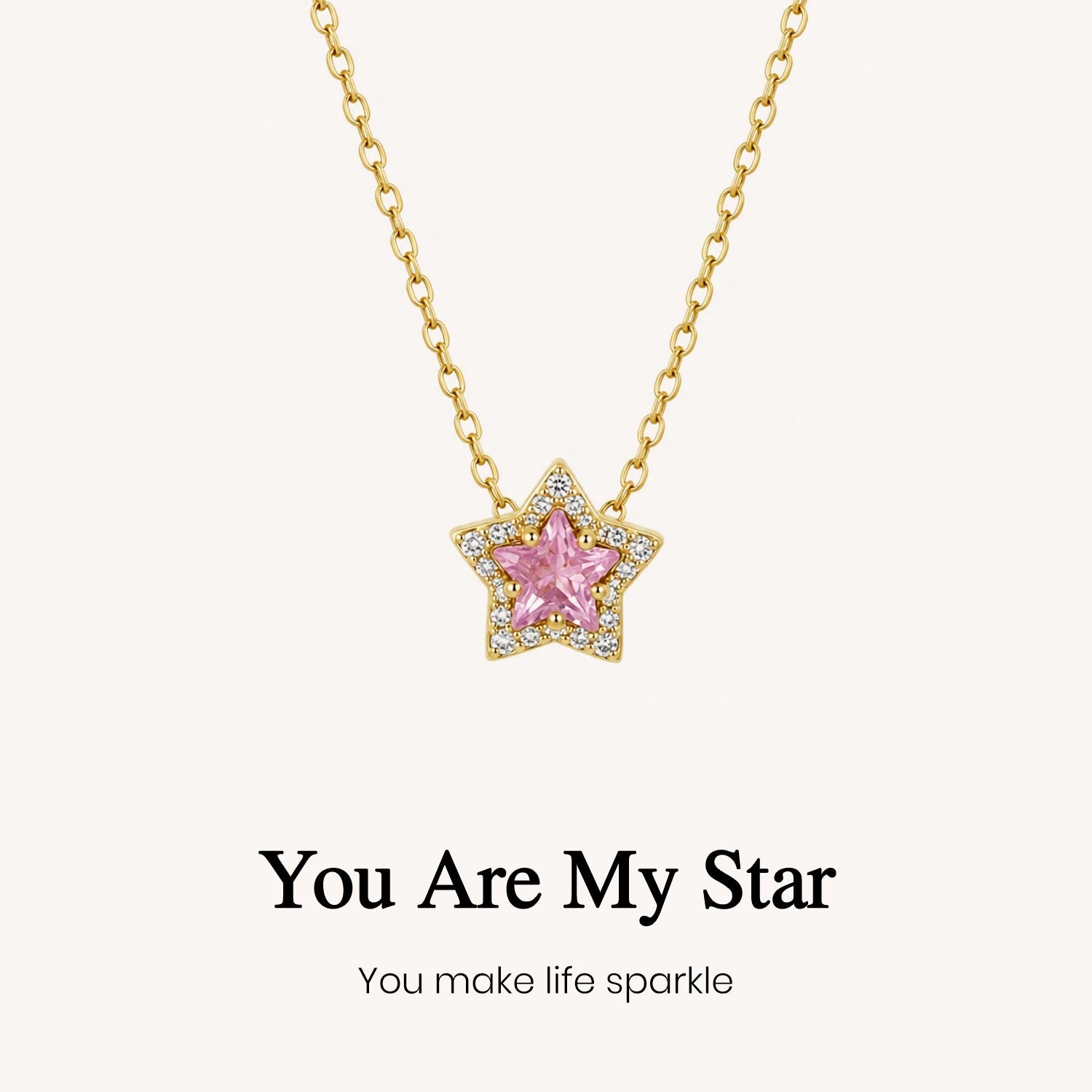 custom sparkle star birthstone necklace, personalized birthstone jewelry