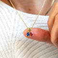 multiple birthstone necklace, personalized birthstone jewelry